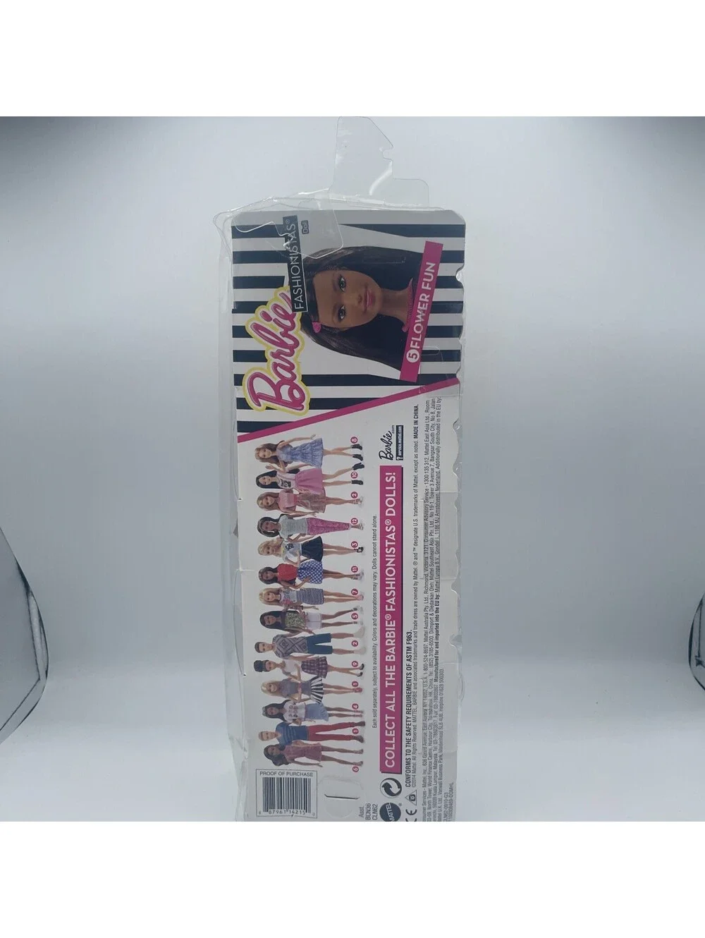 NEW Barbie Fashionistas FLOWER FUN #5 Brunette Doll 2014 Mattel CLN62! PKG DMG
